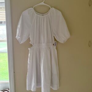 Old Navy White Puff-Sleeve Cutout Sundress